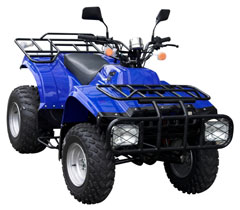 blue atv - brushguard and rack