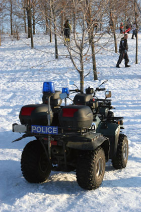 police atv in winter